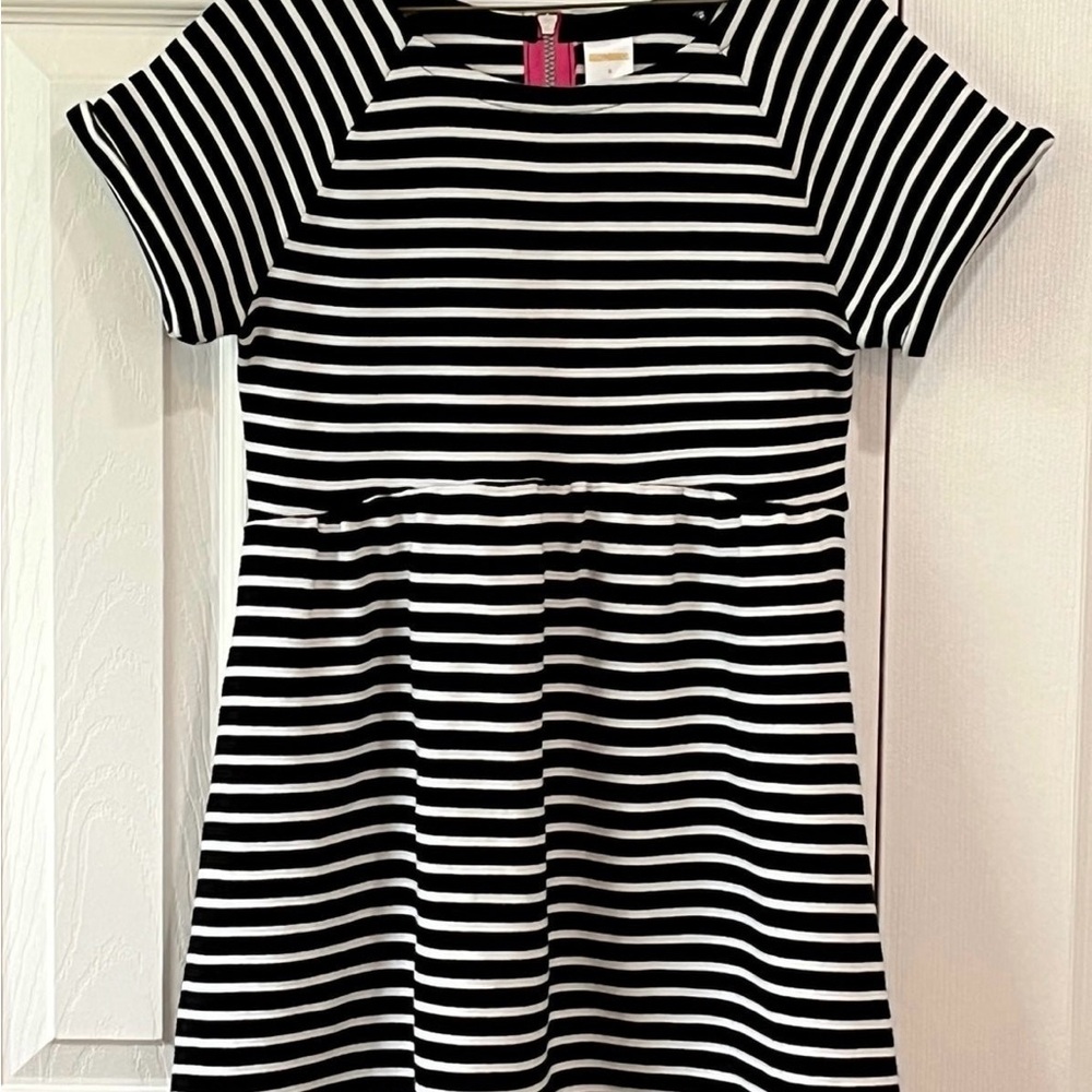 Gymboree Black & White Striped Girls Dress 8